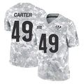 C.Bengals #49 Barrett Carter Player Arctic Camo Salute to Service Limited Mdoa Stitched Jerseys