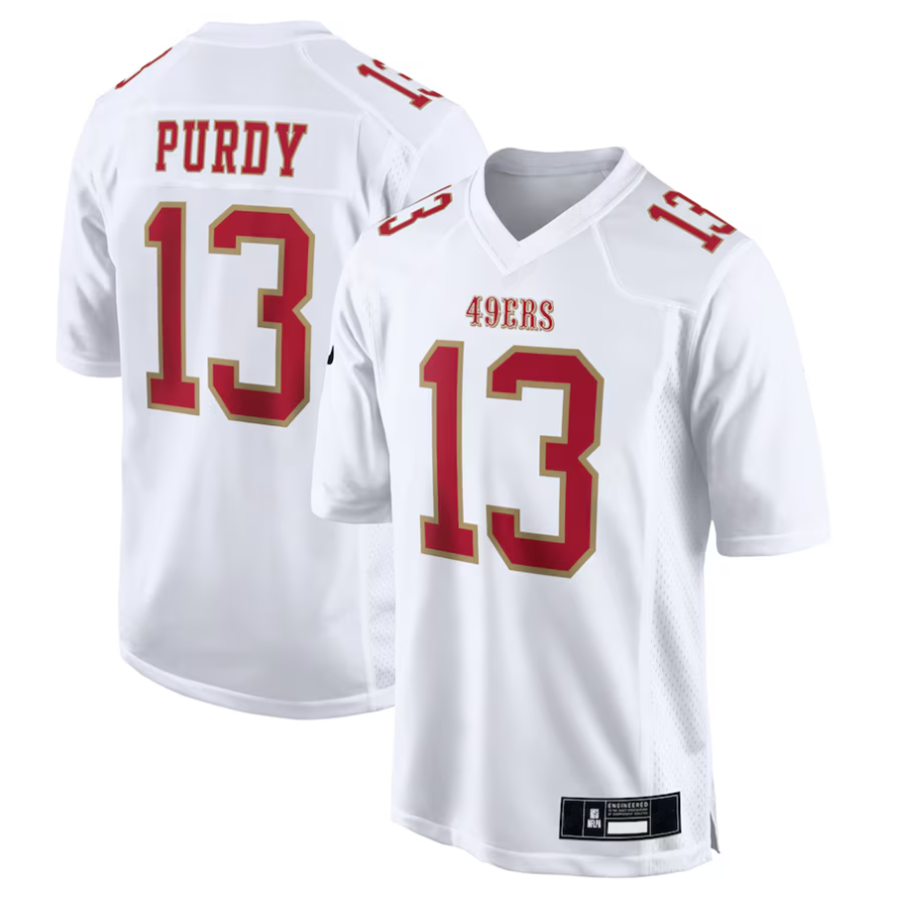 Mdoa SF.49ers #13 Brock Purdy Player Tundra White Fashion Game Stitched Jerseys