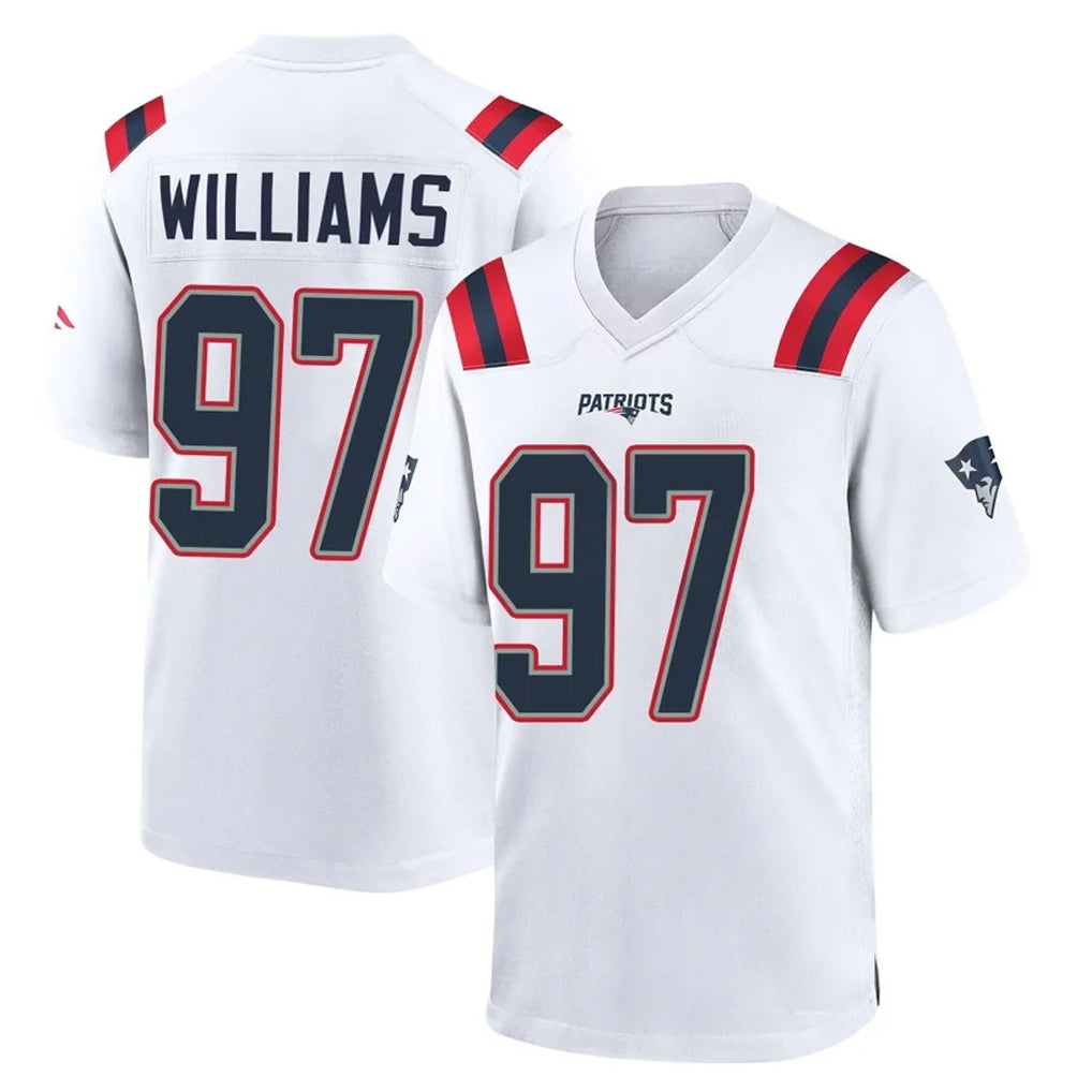 NE.Patriots #97 Milton Williams Player White Home Game Mdoa Stitched Jerseys