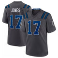 IN.Colts #17 Daniel Jones Player Anthracite 2026 Rivalries Collection Home Game Mdoa Stitched Jerseys