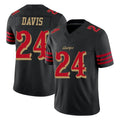 SF.49ers #24 Ashtyn Davis Player Black Limited Rivalries Collection Home Game Mdoa Stitched Jerseys