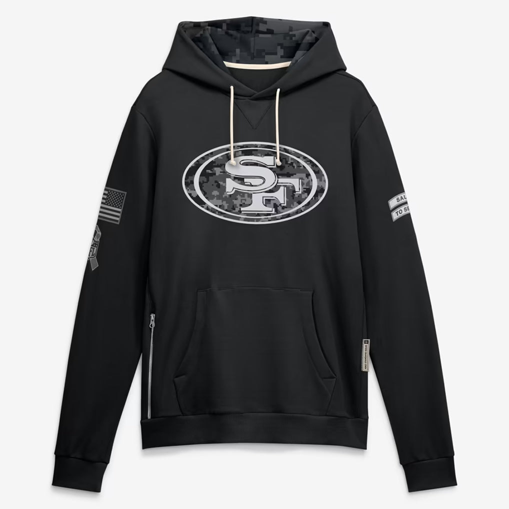 SF.49ers 2026 Black Logo Pullover Hoodies Limited Game Mdoa Stitched Jerseys