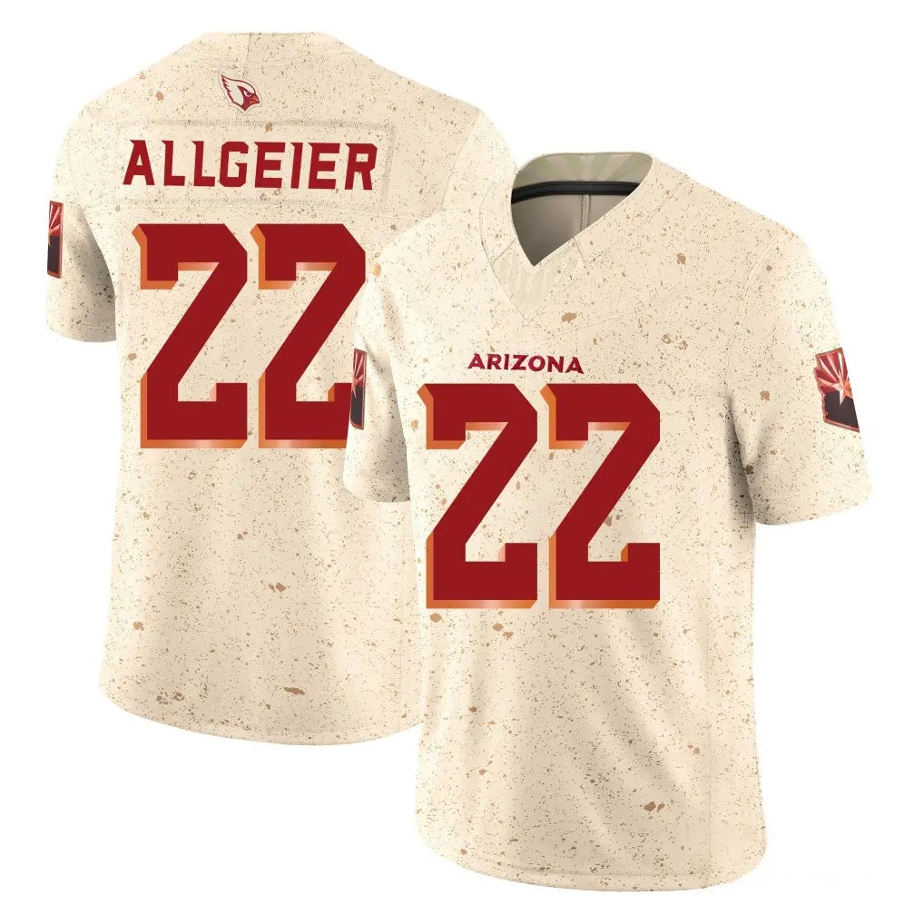 A.Cardinals #22 Tyler Allgeier Player Cream Rivalries Collection Vapor Limited Home Game Mdoa Stitched Jerseys