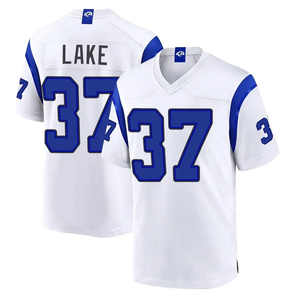 LA.Rams #37 Quentin Lake Player White Fearsome Home Game Mdoa Stitched Jerseys