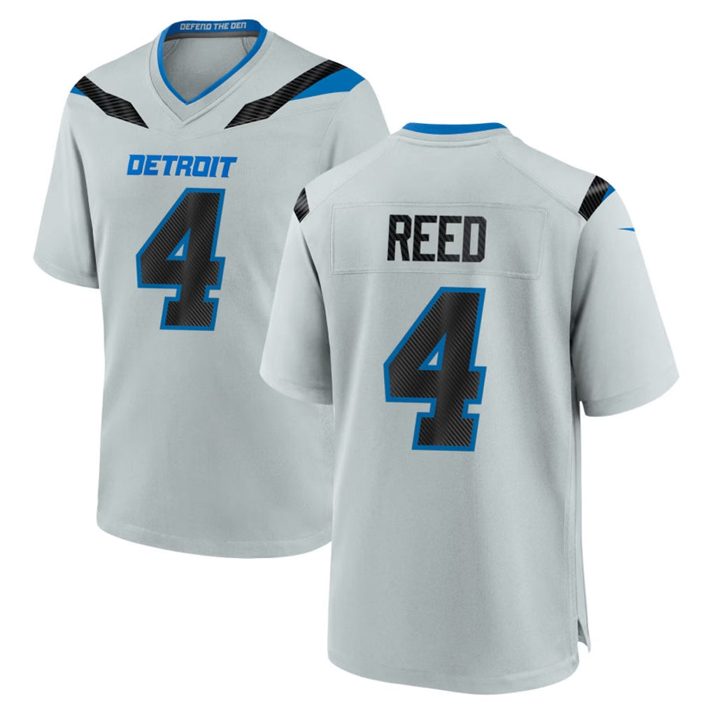D.Lions #4 D.J. Reed Player Silver 2026 Rivalries Collection Home Game Mdoa Stitched Jerseys