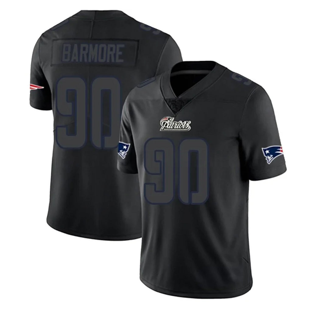 NE.Patriots #90 Christian Barmore Player Black Impact LImited Home Game Mdoa Stitched Jerseys