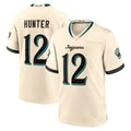 J.Jaguars #12 Travis Hunter Player Natural 2026 Rivalries Collection Game Mdoa Stitched Jerseys