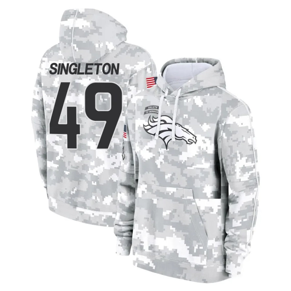 D.Broncos #49 Alex Singleton Player Arctic Camo Salute to Service Hoodies Limited Game Mdoa Stitched Jerseys