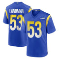 LA.Rams #53 Nate Landman Player Royal Home Game Mdoa Stitched Jerseys