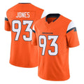 D.Broncos #93 D.J. Jones Player Orange Vapor F.U.S.E. Limited Home Game Mdoa Stitched Jerseys