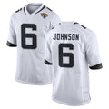 J.Jaguars #6 Antonio Johnson Player White Home Game Mdoa Stitched Jerseys