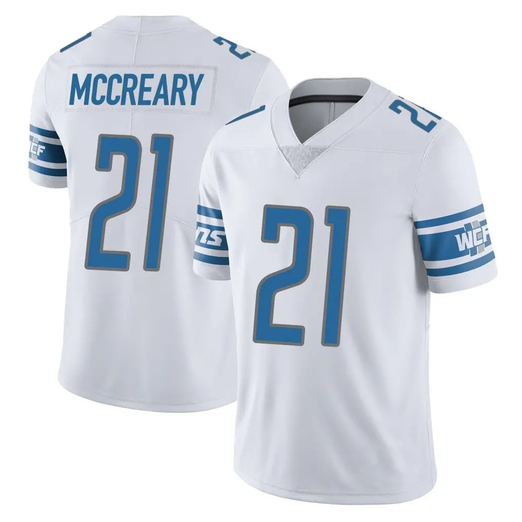 D.Lions #21 Roger McCreary Player White Limited Vapor Untouchable Home Game Mdoa Stitched Jerseys