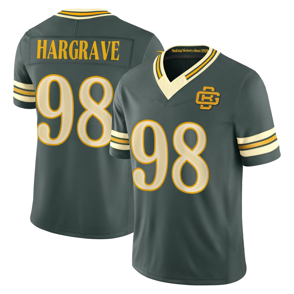 GB.Packers #98 Javon Hargrave Player Green Limited 2026 Rivalries Collection Home Game Mdoa Stitched Jerseys