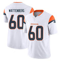 D.Broncos #60 Luke Wattenberg Player White Limited Vapor F.U.S.E. Home Game Mdoa Stitched Jerseys