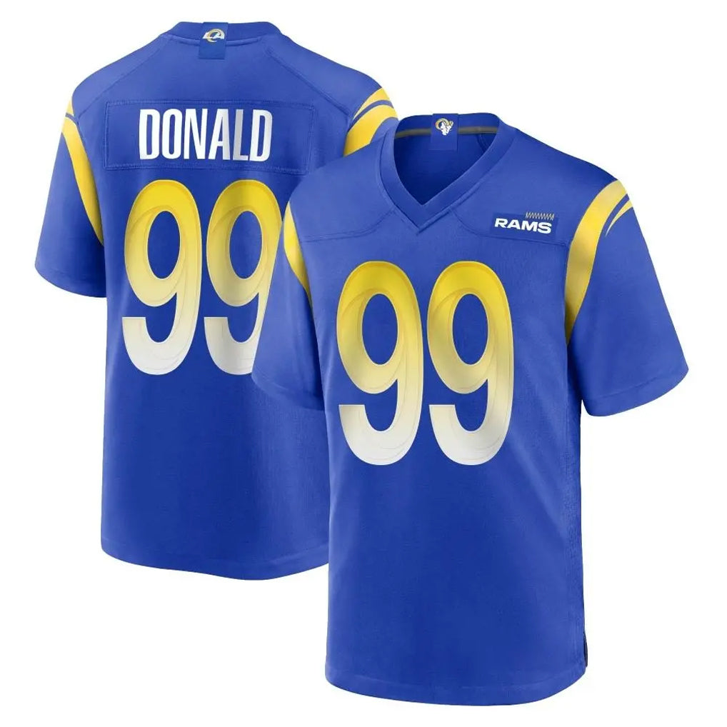 LA.Rams #99 Aaron Donald Player Royal Home Game Mdoa Stitched Jerseys