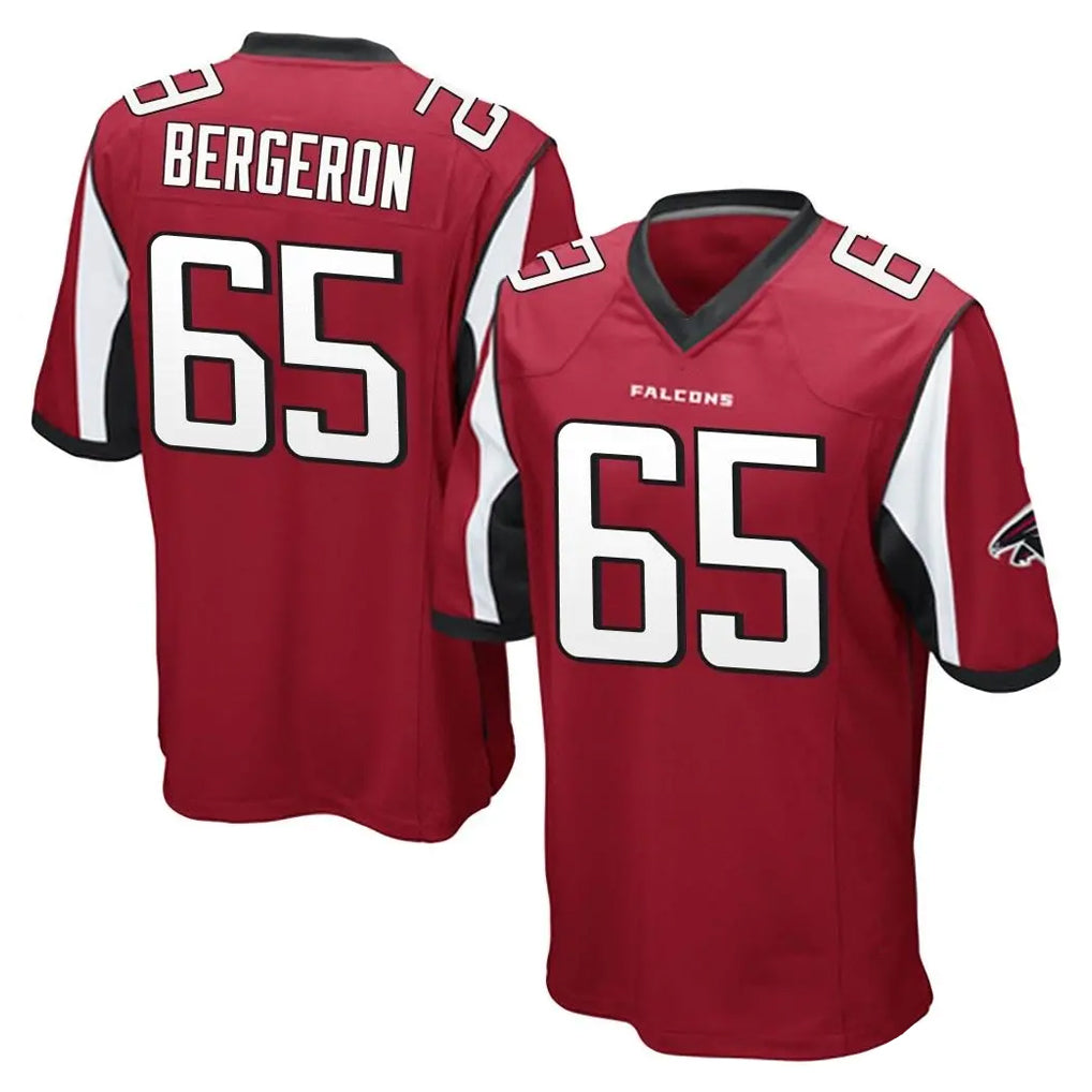 A.Falcons #65 Matthew Bergeron Player Red Color Vapor Home Game Mdoa Stitched Jerseys