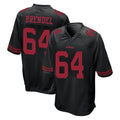 SF.49ers #64 Jake Brendel Player Black Alternate Home Game Mdoa Stitched Jerseys
