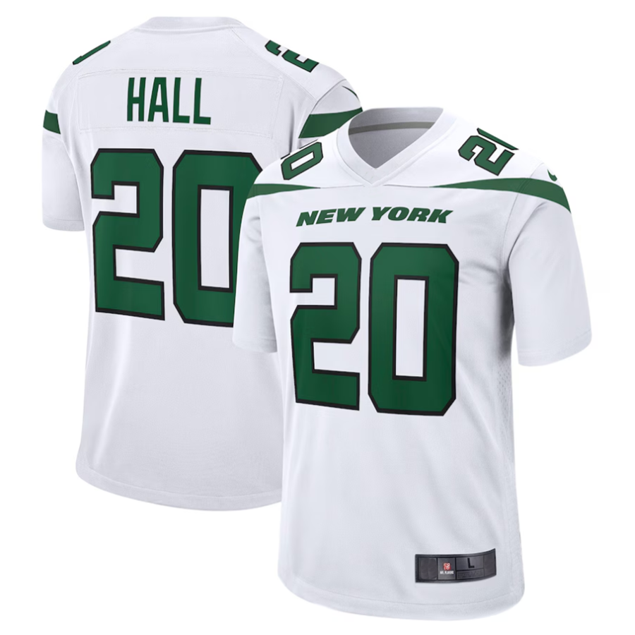 Mdoa #20 Breece Hall Player NY.Jets White Away Game Stitched Jerseys