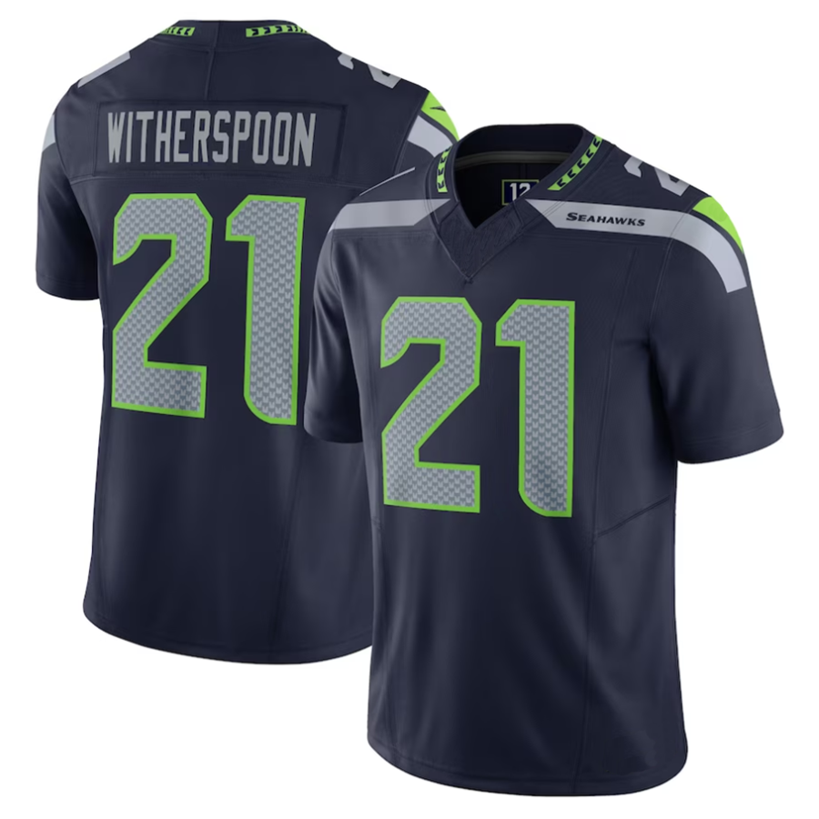 Mdoa S.Seahawks #21 Devon Witherspoon Player Navy Vapor F.U.S.E. Limited Stitched Jerseys