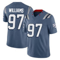 NE.Patriots #97 Milton Williams Player Blue Limited Rivalries Collection Home Game Mdoa Stitched Jerseys
