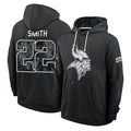 MN.Vikings #22 Harrison Smith Player 2026 Black Logo Pullover Hoodies Limited Game Mdoa Stitched Jerseys