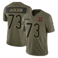 C.Bears #73 Jonah Jackson Player Olive Salute to Service Limited Home Game Mdoa Stitched Jerseys
