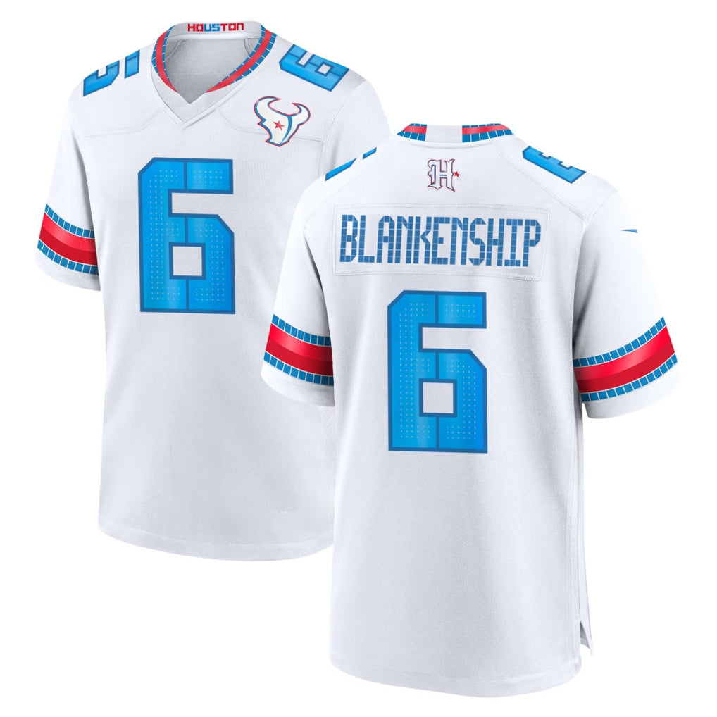 H.Texans #6 Reed Blankenship Player Whtie 2026 Rivalries Vapor Home Game Mdoa Stitched jerseys