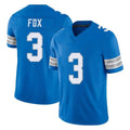D.Lions #3 Jack Fox Player Blue Limited Vapor F.U.S.E. Alternate Home Game Mdoa Stitched Jerseys
