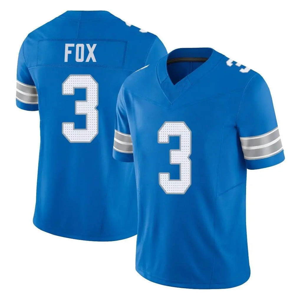 D.Lions #3 Jack Fox Player Blue Limited Vapor F.U.S.E. Alternate Home Game Mdoa Stitched Jerseys