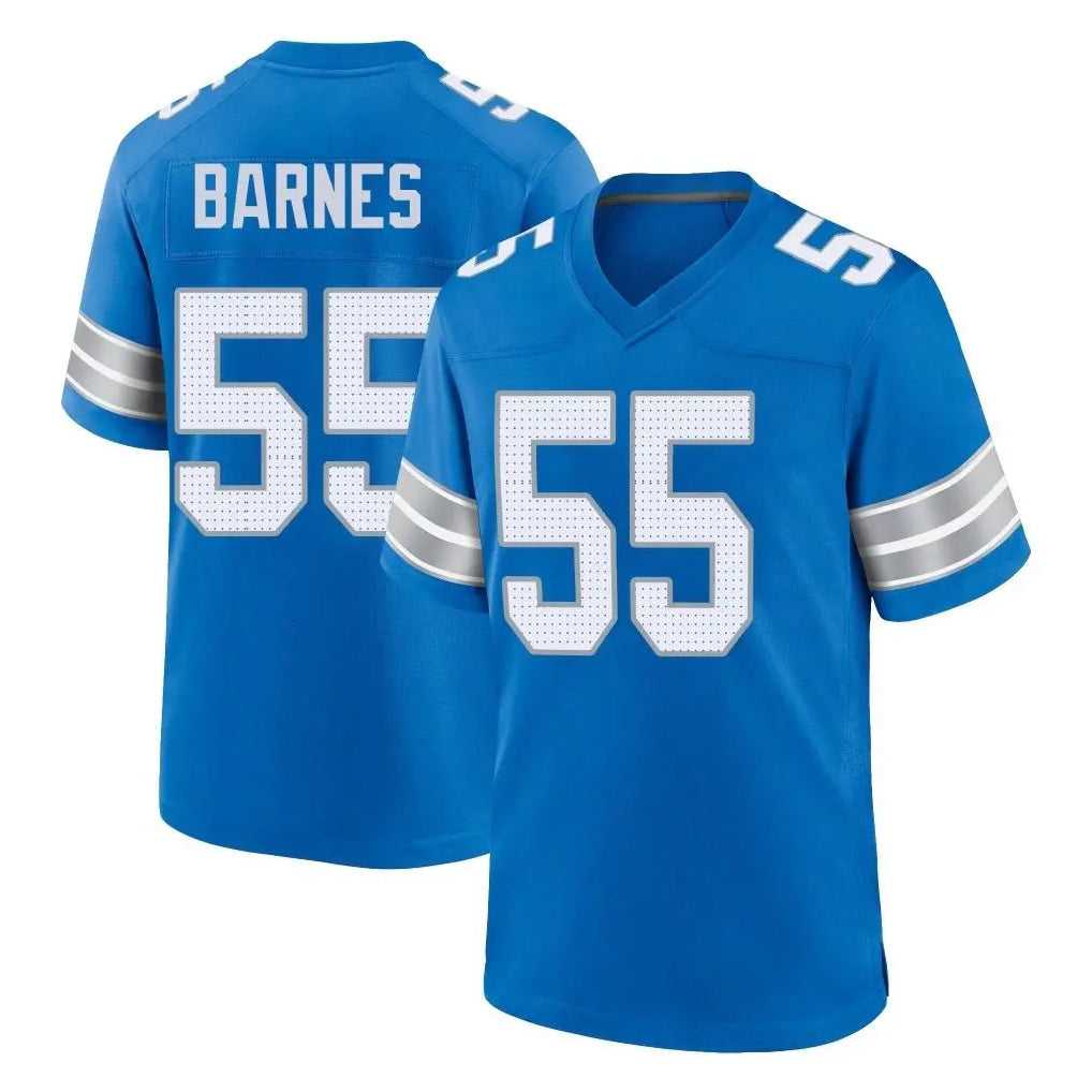 D.Lions #55 Derrick Barnes Player Blue Alternate Home Game Mdoa Stitched Jerseys