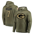 GB.Packers #7 Javon Bullard Player Olive Salute to Service Pullover Hoodies Home Game Mdoa Stitched Jerseys
