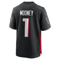 Mdoa A.Falcons #1 Darnell Mooney Black Game Retired Player Jersey