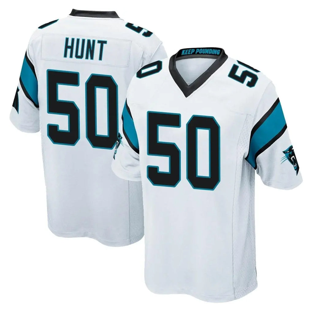 C.Panthers #50 Robert Hunt Player White Game Mdoa Stitched Jerseys