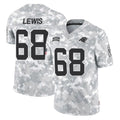 C.Panthers #68 Damien Lewis Player Arctic Camo Salute to Service Limited Game Mdoa Stitched Jerseys
