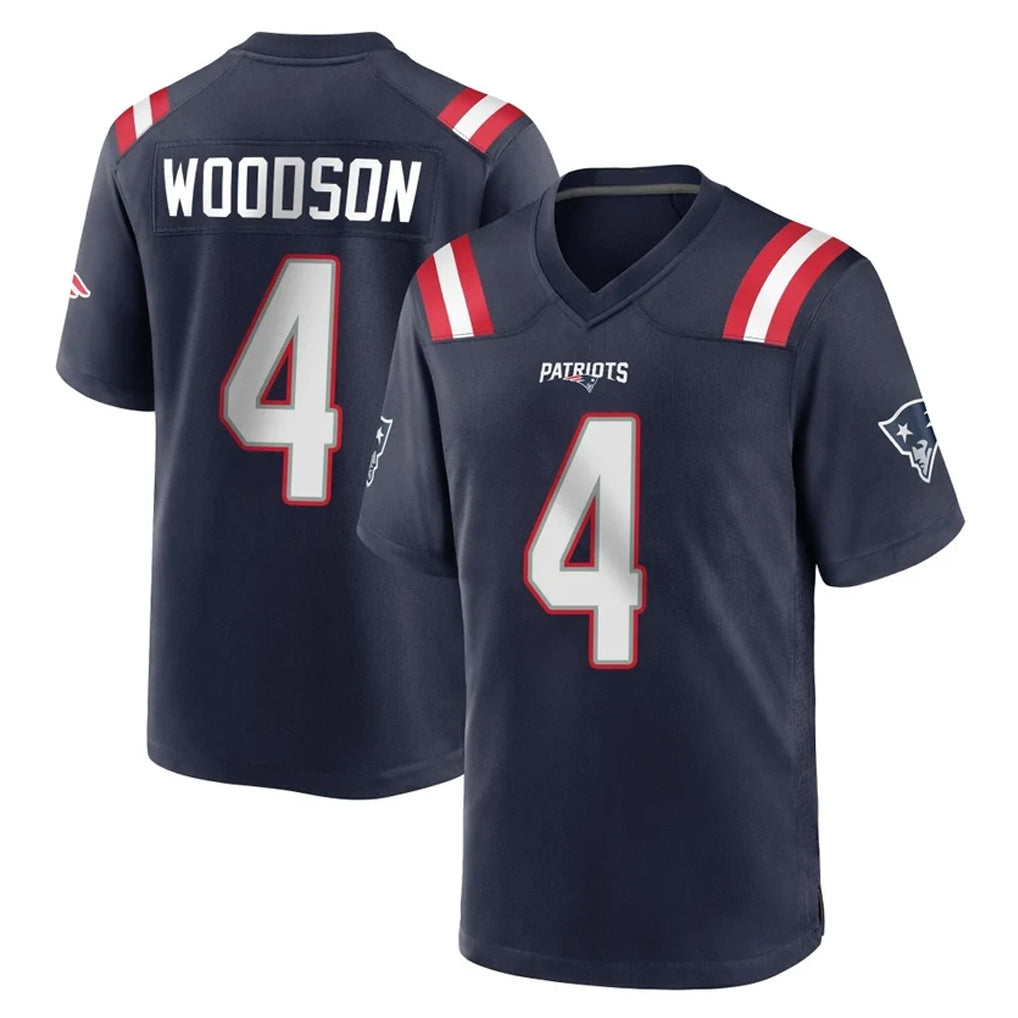 NE.Patriots #4 Craig Woodson Player Navy Home Game Mdoa Stitched Jerseys