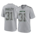 NY.Jets #31 David Bailey Player Gray Limited Atmosphere Fashion Home Game Mdoa Stitched Jerseys
