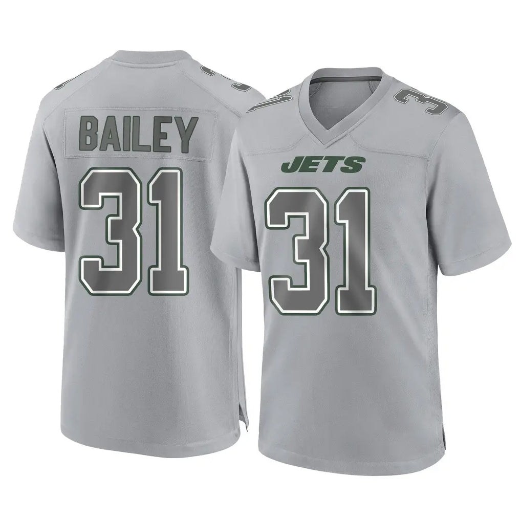 NY.Jets #31 David Bailey Player Gray Limited Atmosphere Fashion Home Game Mdoa Stitched Jerseys