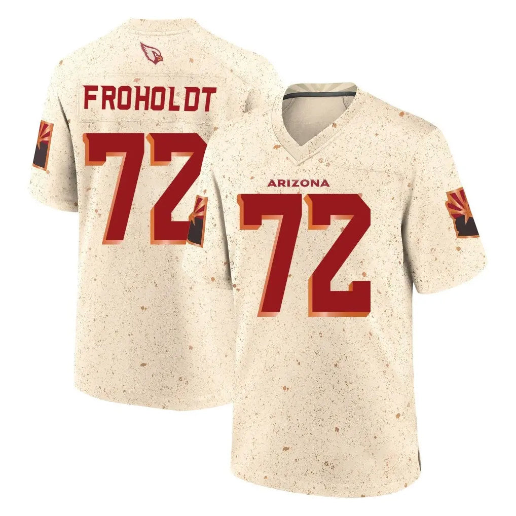 A.Cardinals #72 Hjalte Froholdt Player Cream Rivalries Collection Game Mdoa Stitched Jerseys