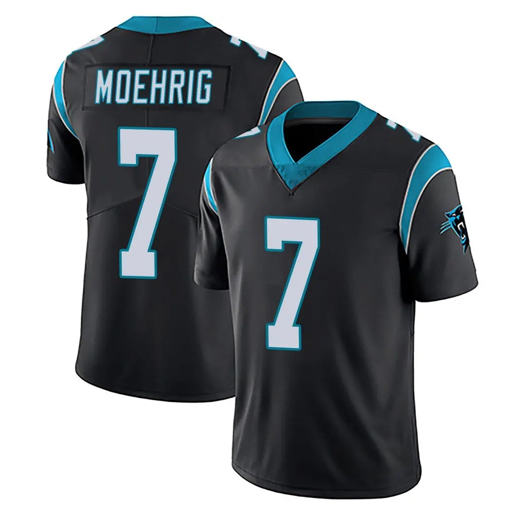 C.Panthers #7 Tre'von Moehrig Player Black Vapor Untouchable Limited Game Mdoa Stitched Jerseys