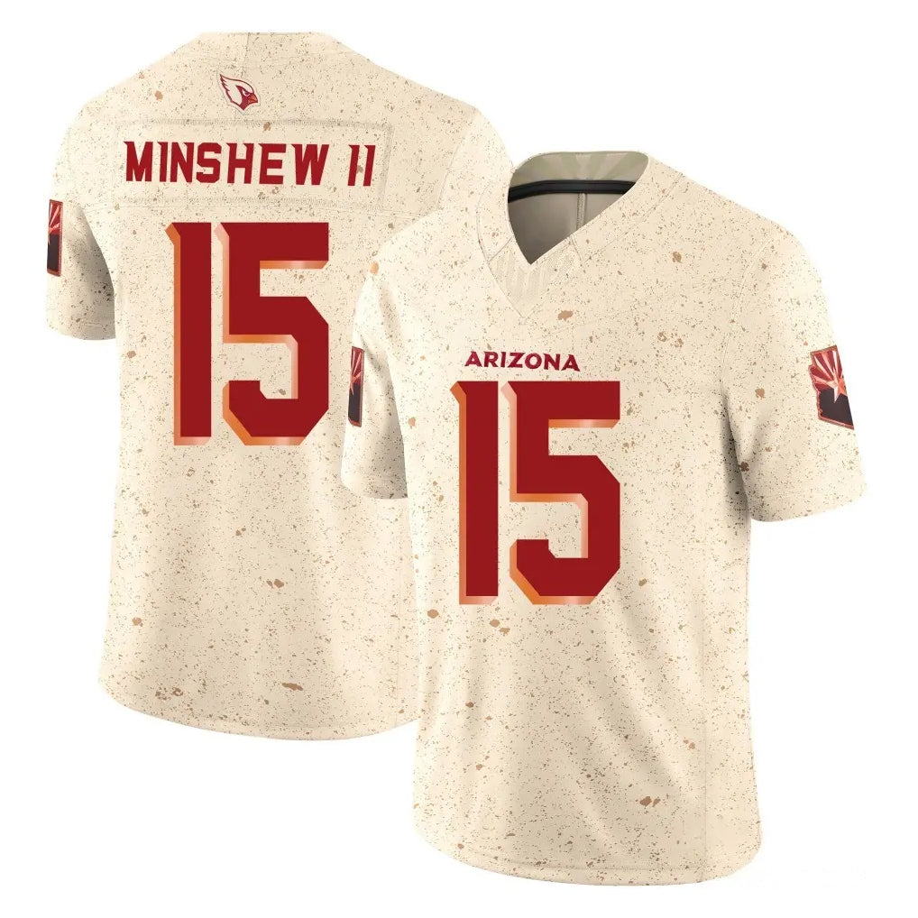 A.Cardinals #15 Gardner Minshew II Player Cream Rivalries Collection Vapor Limited Home Game Mdoa Stitched Jerseys