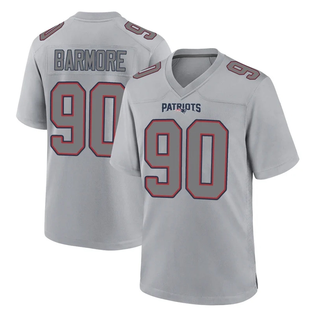 NE.Patriots #90 Christian Barmore Player Gray Fashion Limited Home Game Mdoa Stitched Jerseys