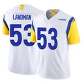 LA.Rams #53 Nate Landman Player White Limited Vapor F.U.S.E. Home Game Mdoa Stitched Jerseys