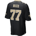 Mdoa NO.Saints #77 Carl Nicks Black Game Retired Player Jersey