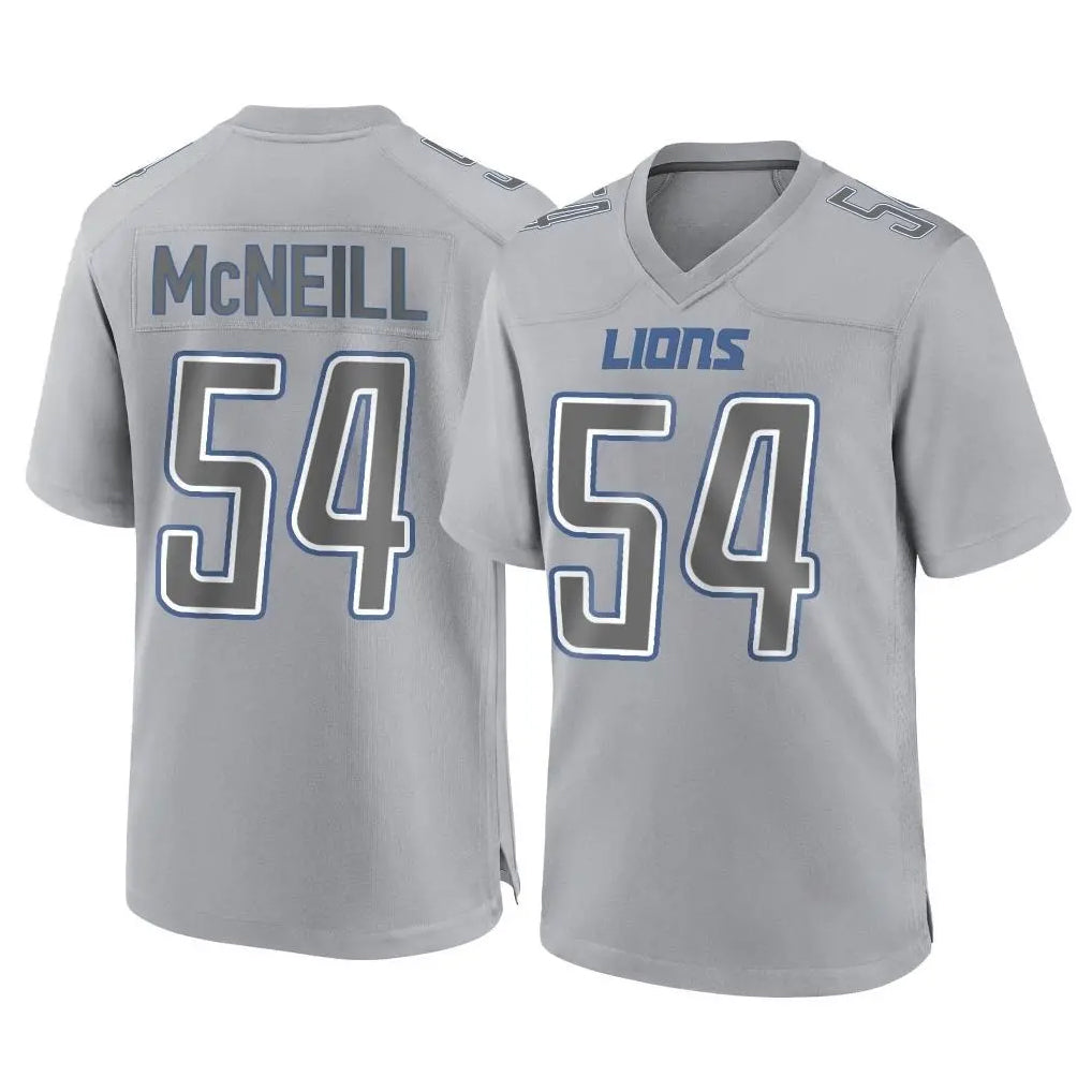 D.Lions #54 Alim McNeill Player Gray Atmosphere Fashion Home Game Mdoa Stitched Jerseys