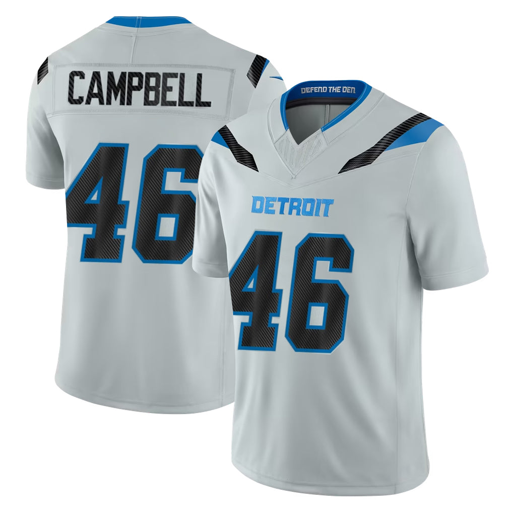 D.Lions #46 Jack Campbell Player Silver Limited 2026 Rivalries Collection Home Game Mdoa Stitched Jerseys