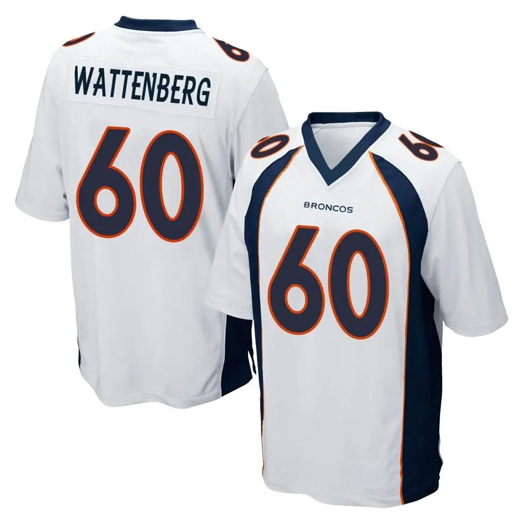 D.Broncos #60 Luke Wattenberg Player White Game Mdoa Stitched Jerseys