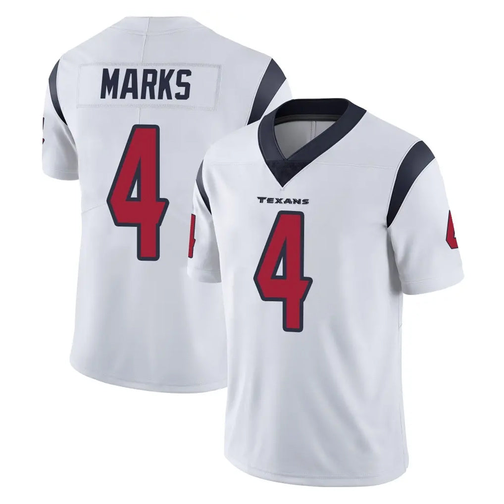 H.Texans #4 Woody Marks Player White Limited Vapor Untouchable Home Game Mdoa Stitched Jerseys