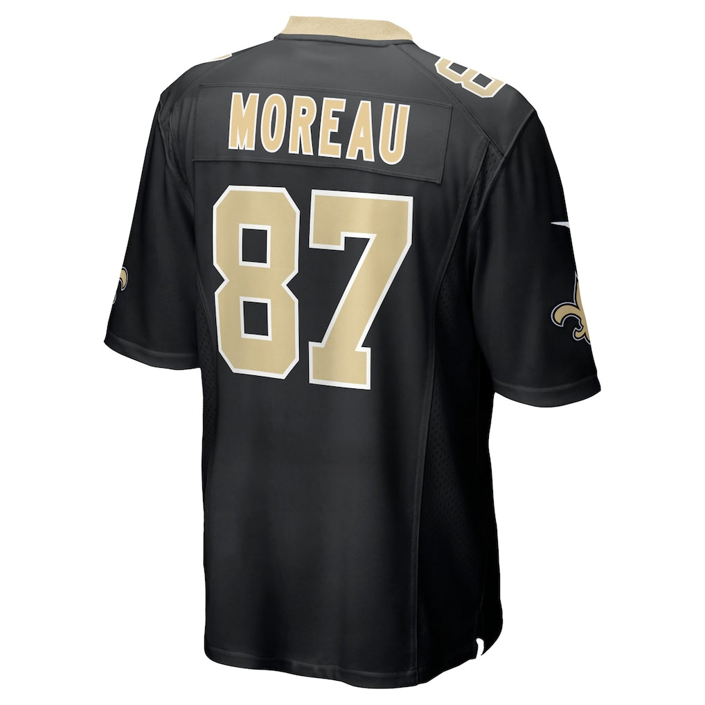 Mdoa NO.Saints #87 Foster Moreau Black Game Jersey