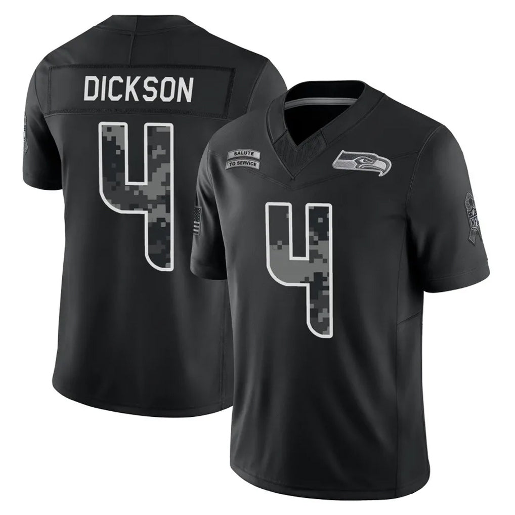 S.Seahawks #4 Michael Dickson Player Black Limited 2026 Salute to Service Home Game Mdoa Stitched Jerseys