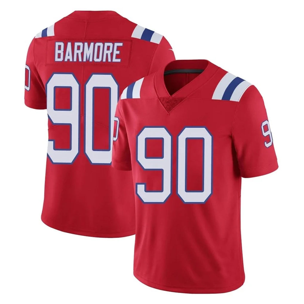 NE.Patriots #90 Christian Barmore Player Red Vapor Untouchable Home Game Mdoa Stitched Jerseys